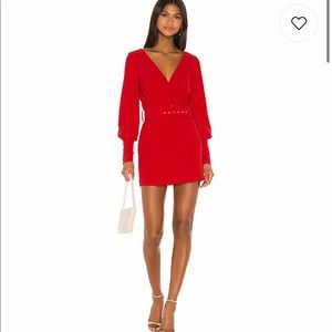Revolve Neon Red Blazer Dress